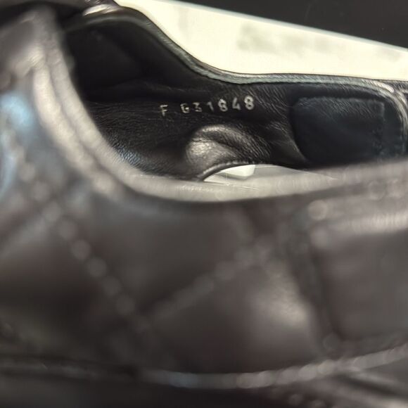 Authentic! BLACK Chanel Quilted Leather Dad Sandals box & dust covers SIZE 38C - Picture 4 of 10